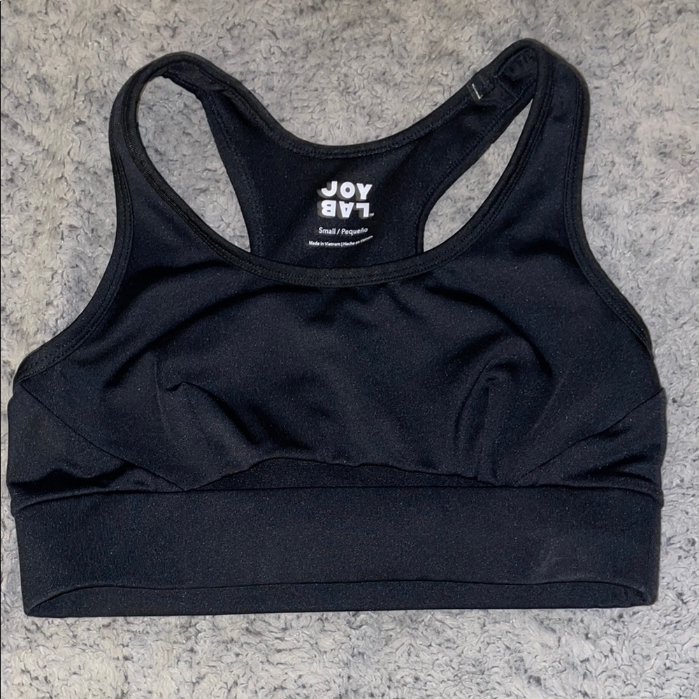 JoyLab Black Racerback Sports Bra Moisture-Wicking